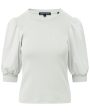 White Coralee Crewneck Top For Sale