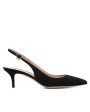 Camoscio Suede Slingback Pump in Black Supply