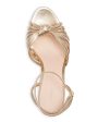 Rivka Platform High Block Heel Sandals in Champagne For Discount