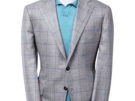 Tan and Teal Windowpane Sportcoat Online