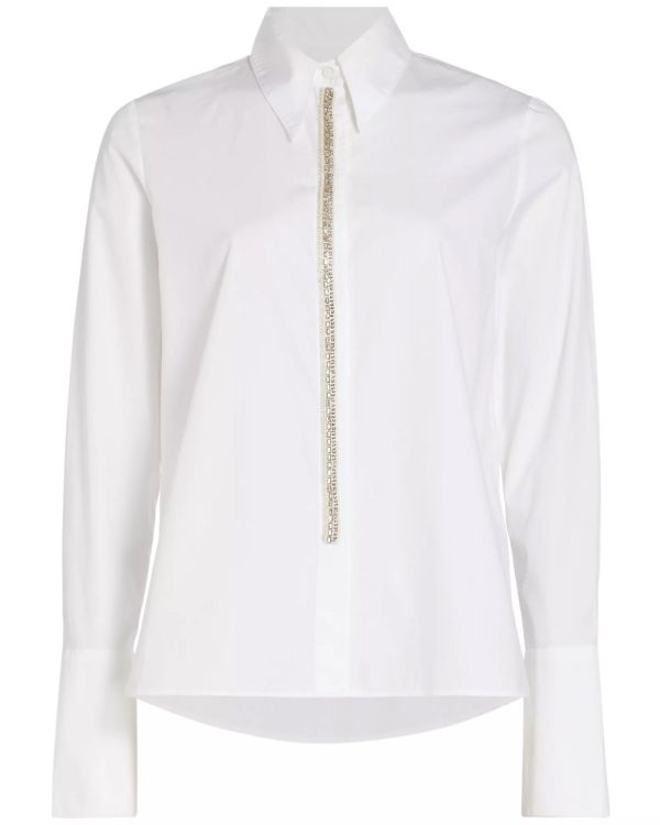 White Embellished Object Of Affection Shirt For Sale