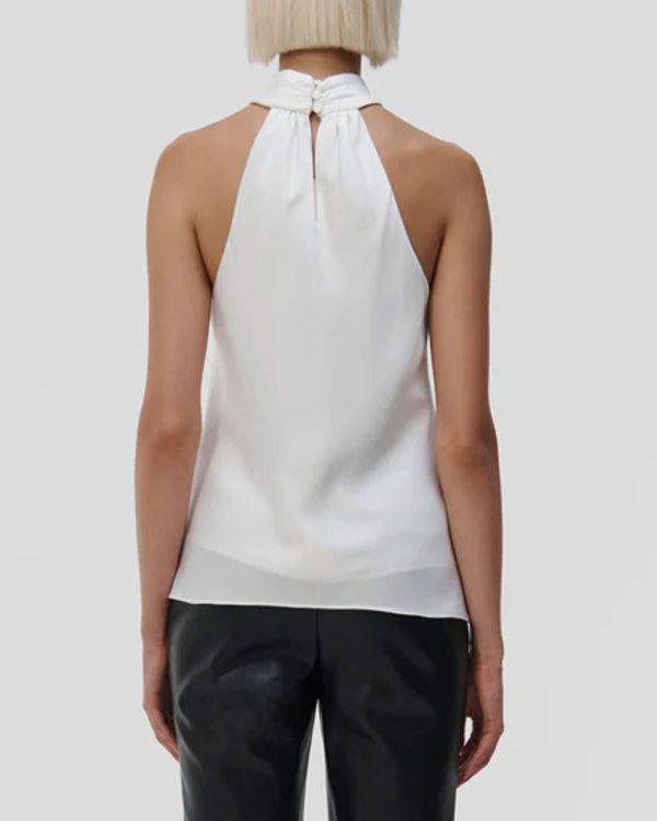 White Thea Halter Top For Sale