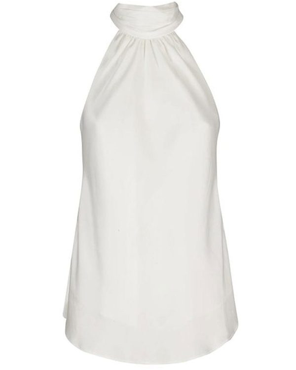 White Thea Halter Top For Sale