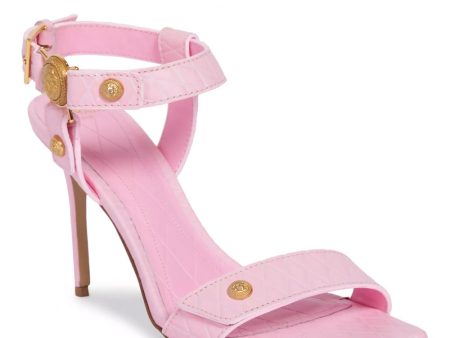 Eva Embossed Sandal in Rose For Cheap