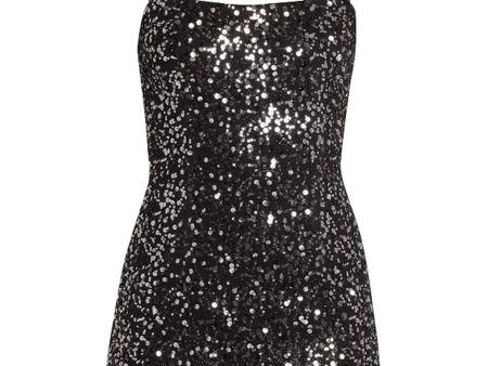 Black Sequin Benson Mini Dress For Discount