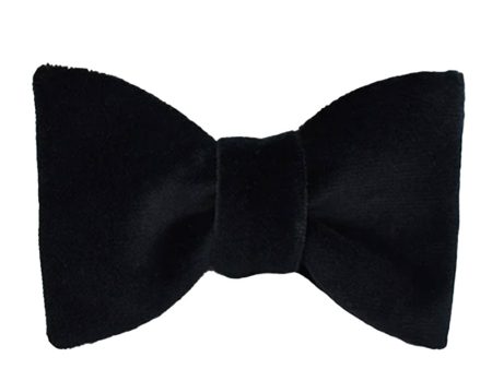 Black Classic Scabal Velvet Bowtie Sale