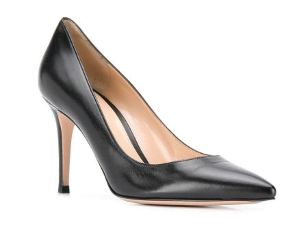 Gianvito 100 Leather Pump in Black Sale