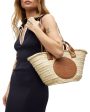 Straw Crest Patch Tote in Hazelwood For Cheap