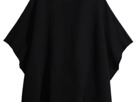 Black Audrey Funnel Neck Capelet Fashion