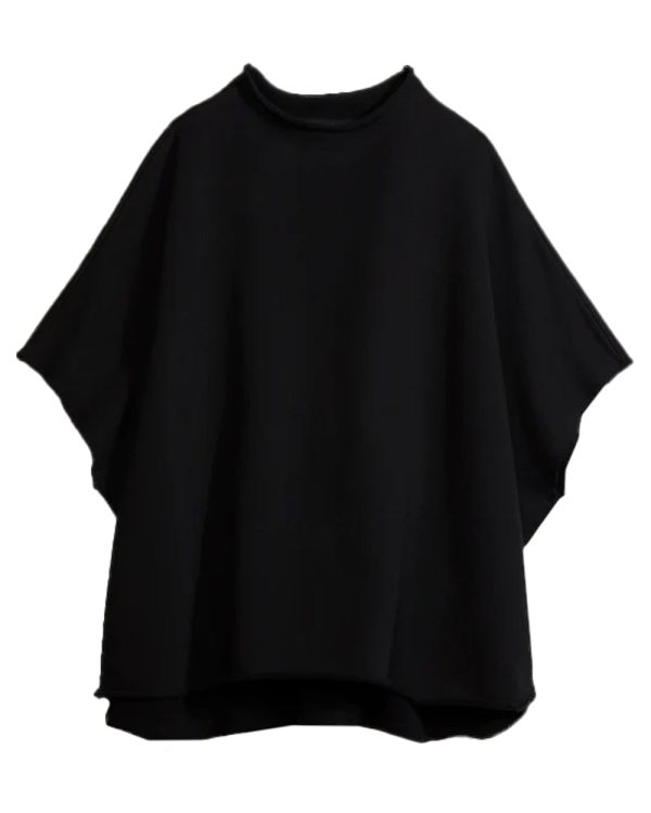 Black Audrey Funnel Neck Capelet Fashion