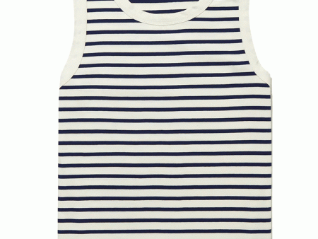 The Tank in Cream and Navy Supply