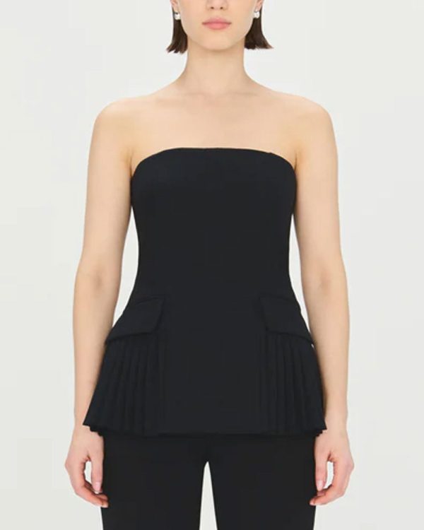 Black Vita Pleated Bustier Sale