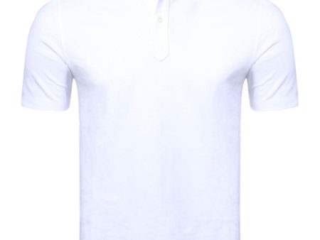 White Jersey Polo For Discount