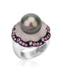 Tahitian Pearl and Pink Sapphire Ring Sale