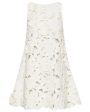 White Crochet Gardenia Trapeze Dress Online Hot Sale