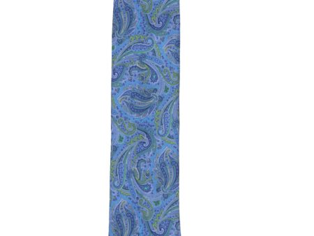 Blue Large Paisley Silk Tie Hot on Sale