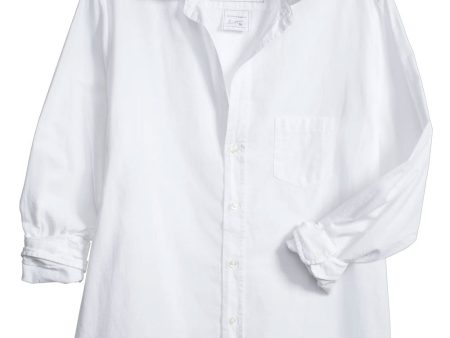 White Relaxed Eileen Button Up Shirt Online now