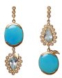 Turquoise Diamond Earrings Hot on Sale