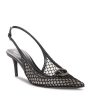 VLogo Medallion Net Slingback in Black Hot on Sale