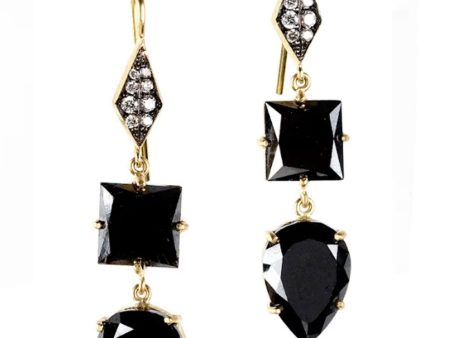 Black Diamond Drop Earrings Online Hot Sale