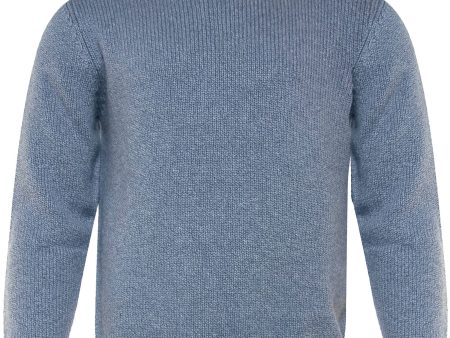 Blue Mockneck Sweater on Sale