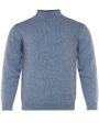 Blue Mockneck Sweater on Sale