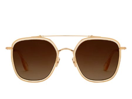 Austin Sunglasses in 18K Titanium + Champagne Discount