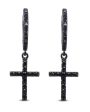 Black Diamond Cross Earrings Fashion