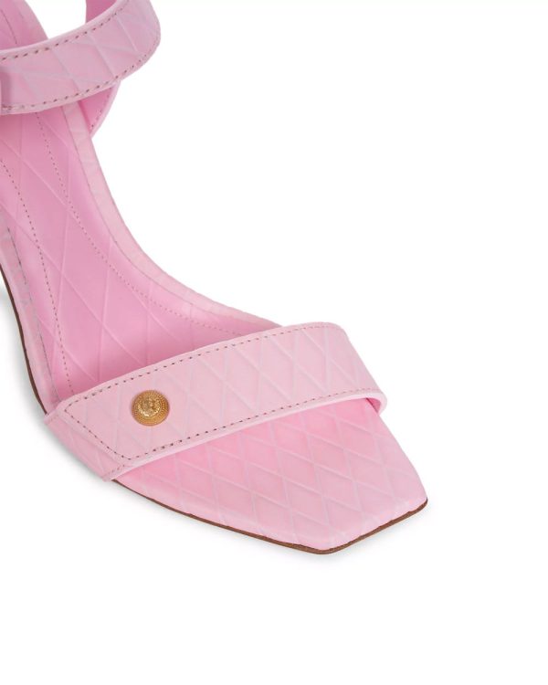 Eva Embossed Sandal in Rose For Cheap