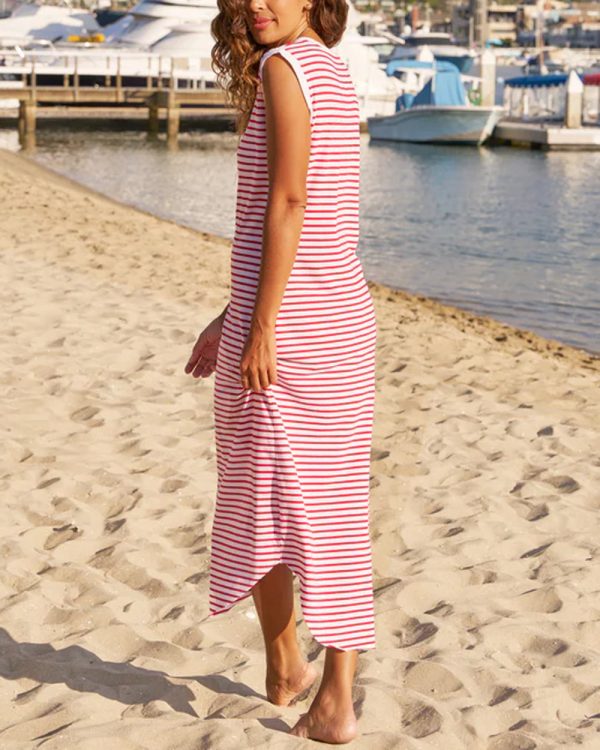 White and Double Decker Red Cory Vintage Muscle Tee Dress Sale