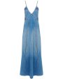 V Neck Denim Dress in Foggy Blue Fashion