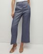 Blue Melange Linen Aubrie Pant Hot on Sale