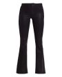 Black Selma High Rise Coated Baby Boot-Cut Jeans Sale