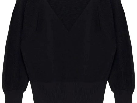 Black Montana V Neck Pullover Fashion