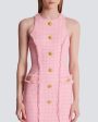 Blanc and Rose Tweed Vichy Mini Dress Online Hot Sale