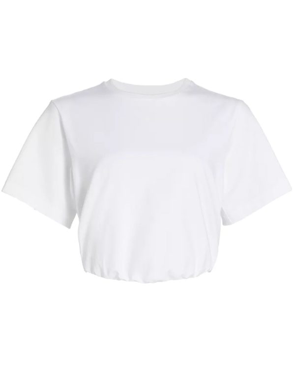 White Cropped Jojo T-Shirt Online Hot Sale