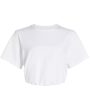 White Cropped Jojo T-Shirt Online Hot Sale