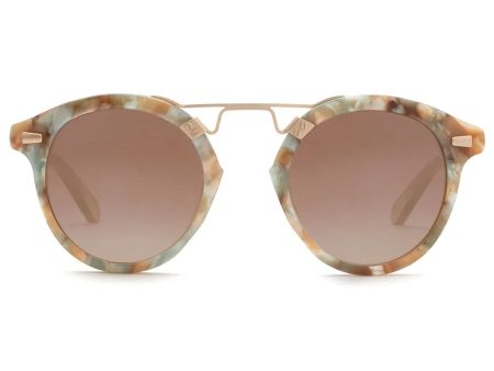 St. Louis II Sunglasses in Pearlescent + Sweet Tea Hot on Sale