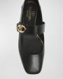 VLogo Mary Jane Ballerina Flat in Nero Cheap