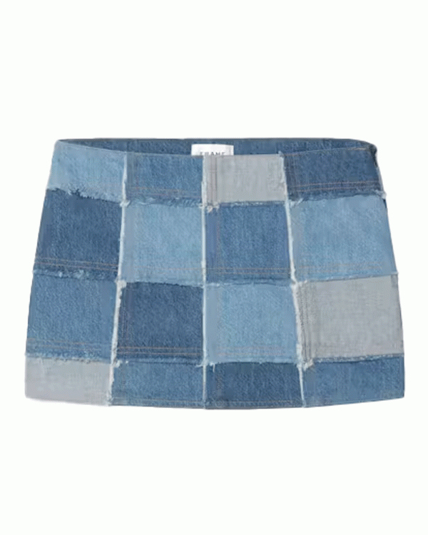 70s Patchwork Mini Skirt in Roadtrip Fashion