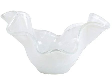 White Glass Medium Bowl Fashion