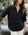 Black Eileen Button Up Shirt Hot on Sale