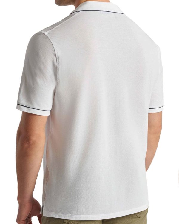 White Open Collar Polo For Discount