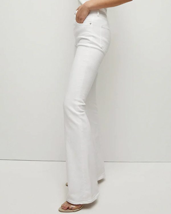 Beverly Skinny Flare Jean in White Fashion