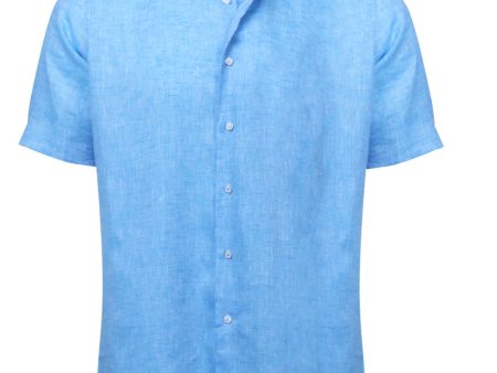 Sky Blue Short Sleeve Lione Sportshirt Sale