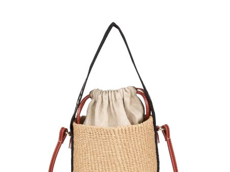 Small Woody Basket Bag in Black and Beige Online