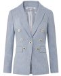 Blue Oasis Metallic Pinstripe Gaya Jacket Discount