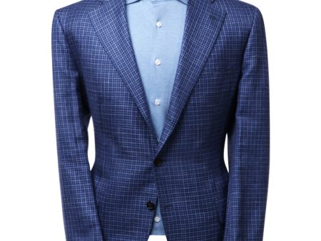 Blue and Navy Check Sportcoat Online now