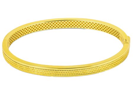 Yellow Gold Plated Bangle For Cheap