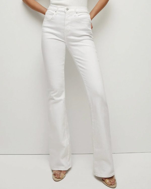 Beverly Skinny Flare Jean in White Fashion